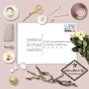 Envelope Template Modern Typewrite | Contemporary Wedding | Birthday | Shower | INSTANT DOWNLOAD | PDF